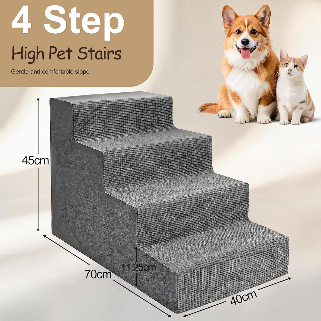 Niubya Hundetreppe für Kleine Hunde, D70xW40xH45 cm, für Katzentreppe Hundetreppe Bett und Sofa, ält