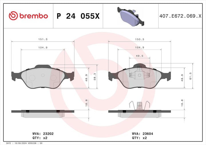 BREMBO P 24 055X Bremse
