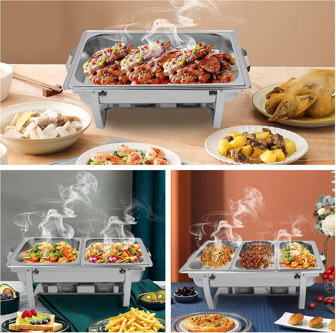 Buffetwärmer, Food Warmer, Edelstahl Warmhaltebehälter Wärmebehälter Speisewärmer Buffet, Chafing-Di