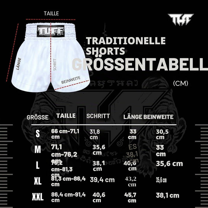 Tuff Sport Muay Thai Boxshorts Herren & Unisex Blau Grösse S Traditioneller Stil MMA Kickboxen Grapp