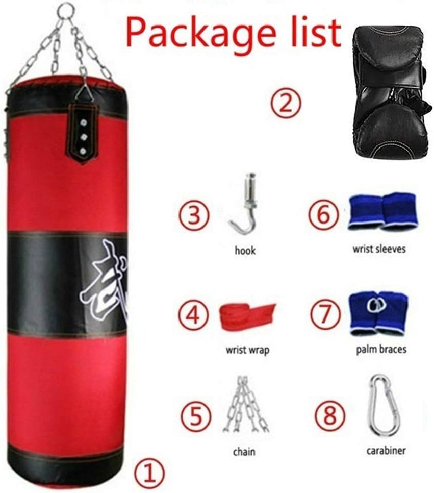 Sandsack-Set, 8 Stück/Set Fitness-Training MMA Boxsack Boxsack Sport Kick Hanging Sandsack Rot 4 #,