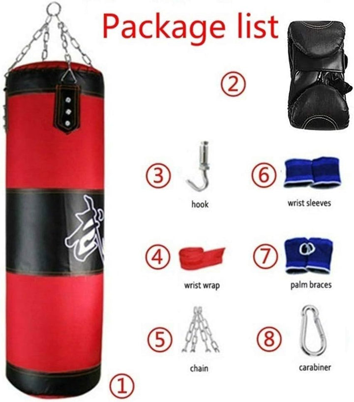 Sandsack-Set, 8 Stück/Set Fitness-Training MMA Boxsack Boxsack Sport Kick Hanging Sandsack Rot 4 #,