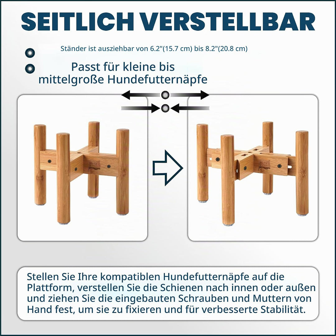Hundenapfständer – erweiterbare Grösse für 15,2-20,3 cm Durchmesser kleine und mittelgrosse Haustier