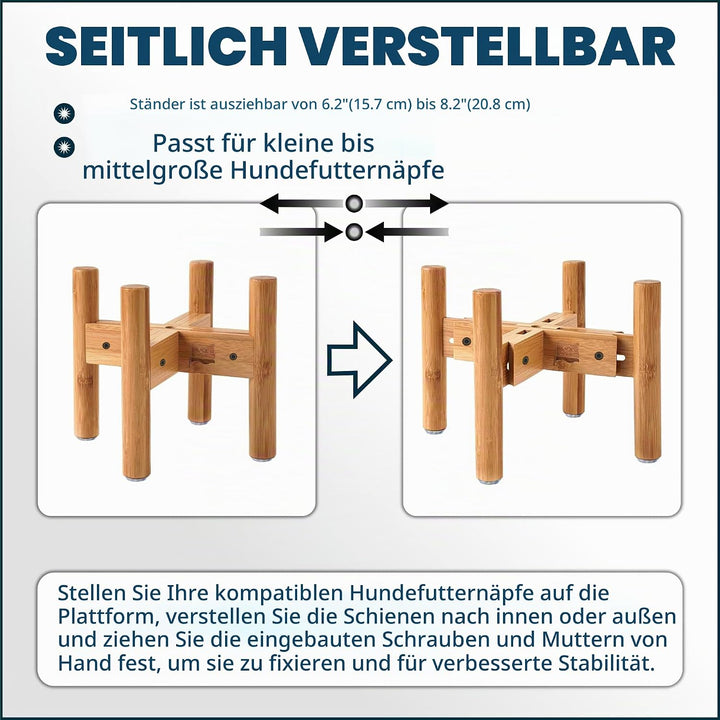 Hundenapfständer – erweiterbare Grösse für 15,2-20,3 cm Durchmesser kleine und mittelgrosse Haustier