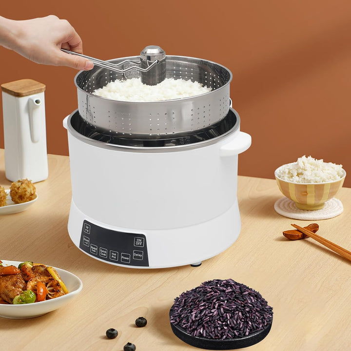4L Zuckerarmer Reiskocher 1500W Einstellbare Leistung Multikocher mit Reservierungsfunktion Schongar