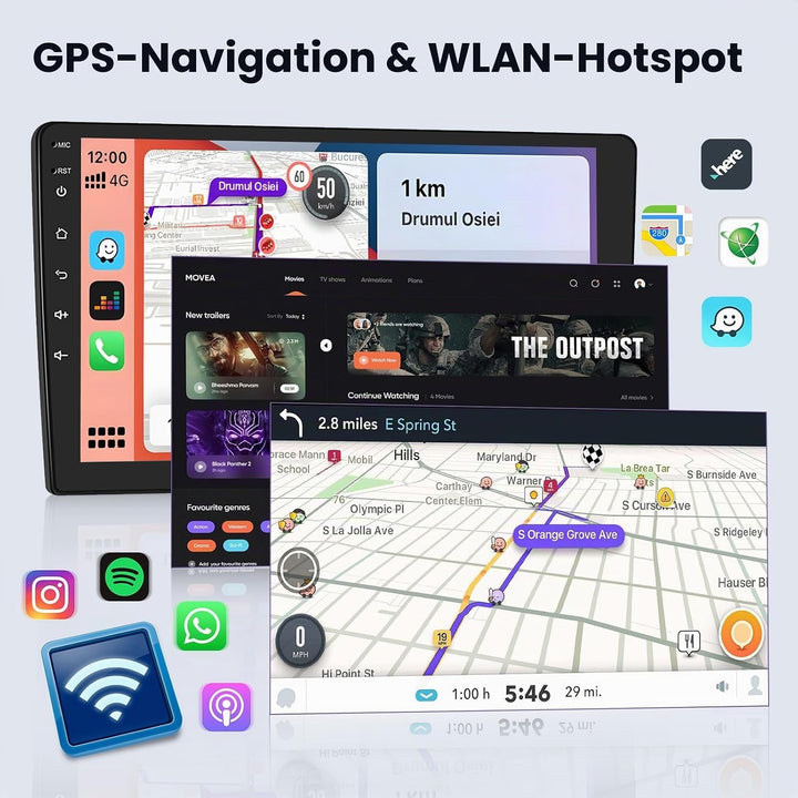 Hikity für Renault Symbol 2008-2012 Radio 2+64GB Android 15 Autoradio CarPlay Android Auto Wireless