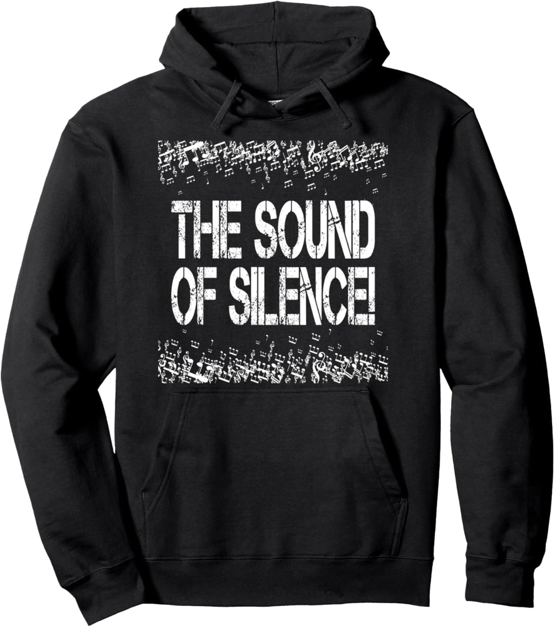The Sound Of Silence Musical Notes I Destroy Silence Pullover Hoodie