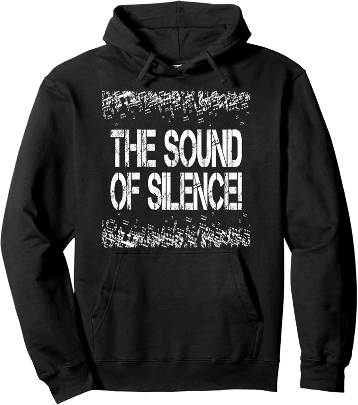 The Sound Of Silence Musical Notes I Destroy Silence Pullover Hoodie