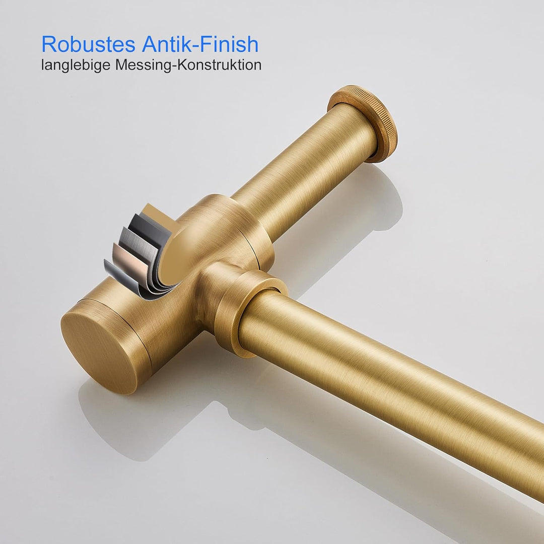 KEOKBON Universal Siphon, Siphon für Waschbecken & Waschtisch, Keymark Messing Syphon Sifon Universa
