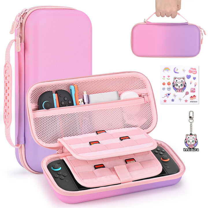 innoAura Switch 2 Tasche, PU Spritzwasserabweisende und Stossdämpfende Switch 2 Case, Extra Grosse N