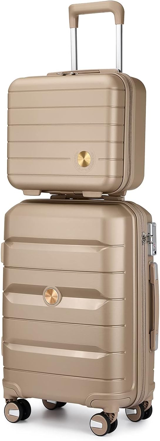 Sea choice Handgepäck Koffer PP Hartschalenkoffer Trolley Reisekoffer mit TSA-Schloss Beautycase 4 R