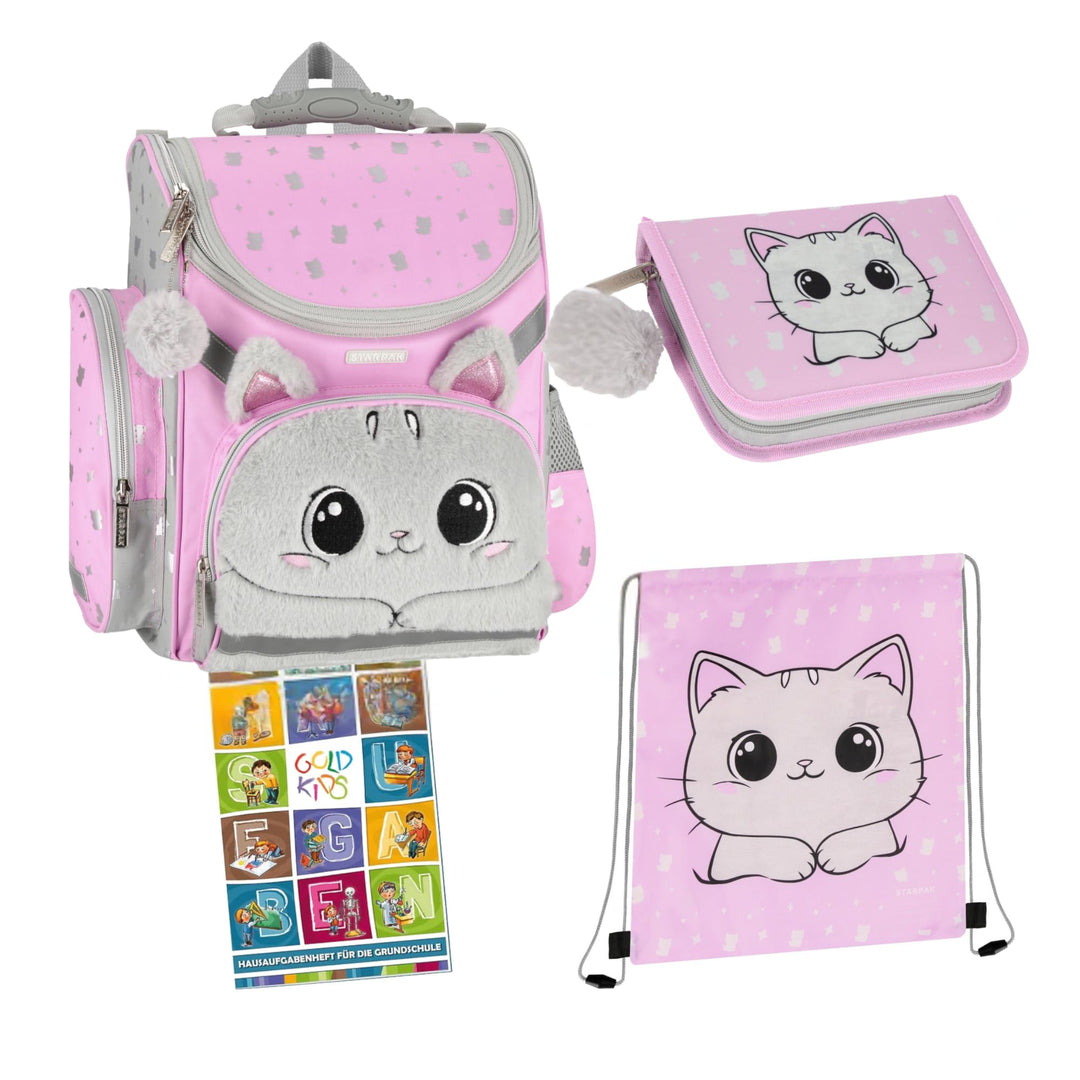 Goldkids - Schulranzen für Jungen und Mädchen, 4/6/8/15er-Set - Schul-Rucksack für Kinder mit Federm