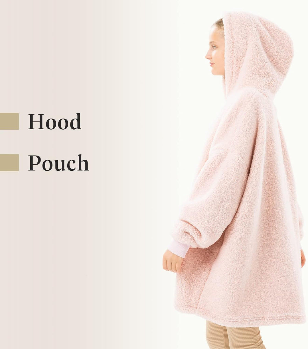 HOMELEVEL Kinder Fleece Hoodie Pullover - Pulli mit Kapuze für Jungs und Mädchen - Kuschel Sweatshir