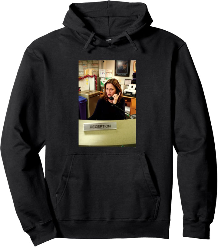 The Office Pam hält Telefon Pullover Hoodie