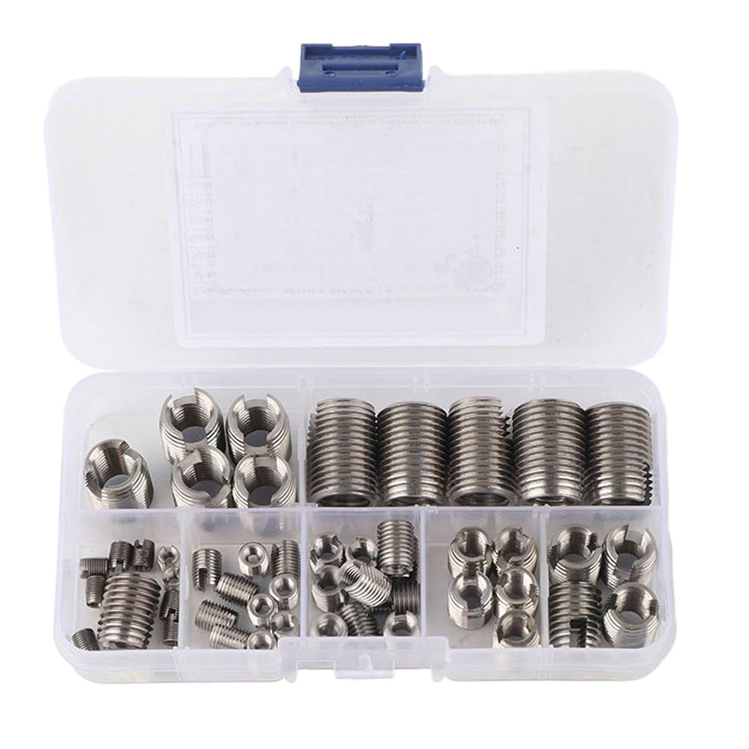 50 Stücke Edelstahl Innengewinde Selbstschneidende Gewindeeinsätze Set Gewinde Verstärken Repair Too