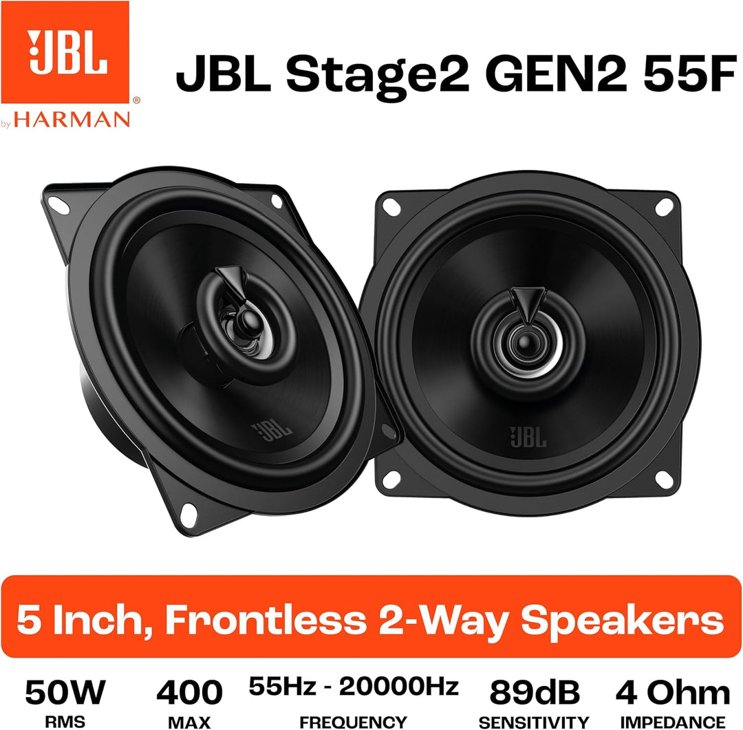 JBL Stage2 GEN2 55F Koaxial Lautsprecher Auto 130mm (5,25 Zoll): von Harman Kardon Car HiFi mit 50W