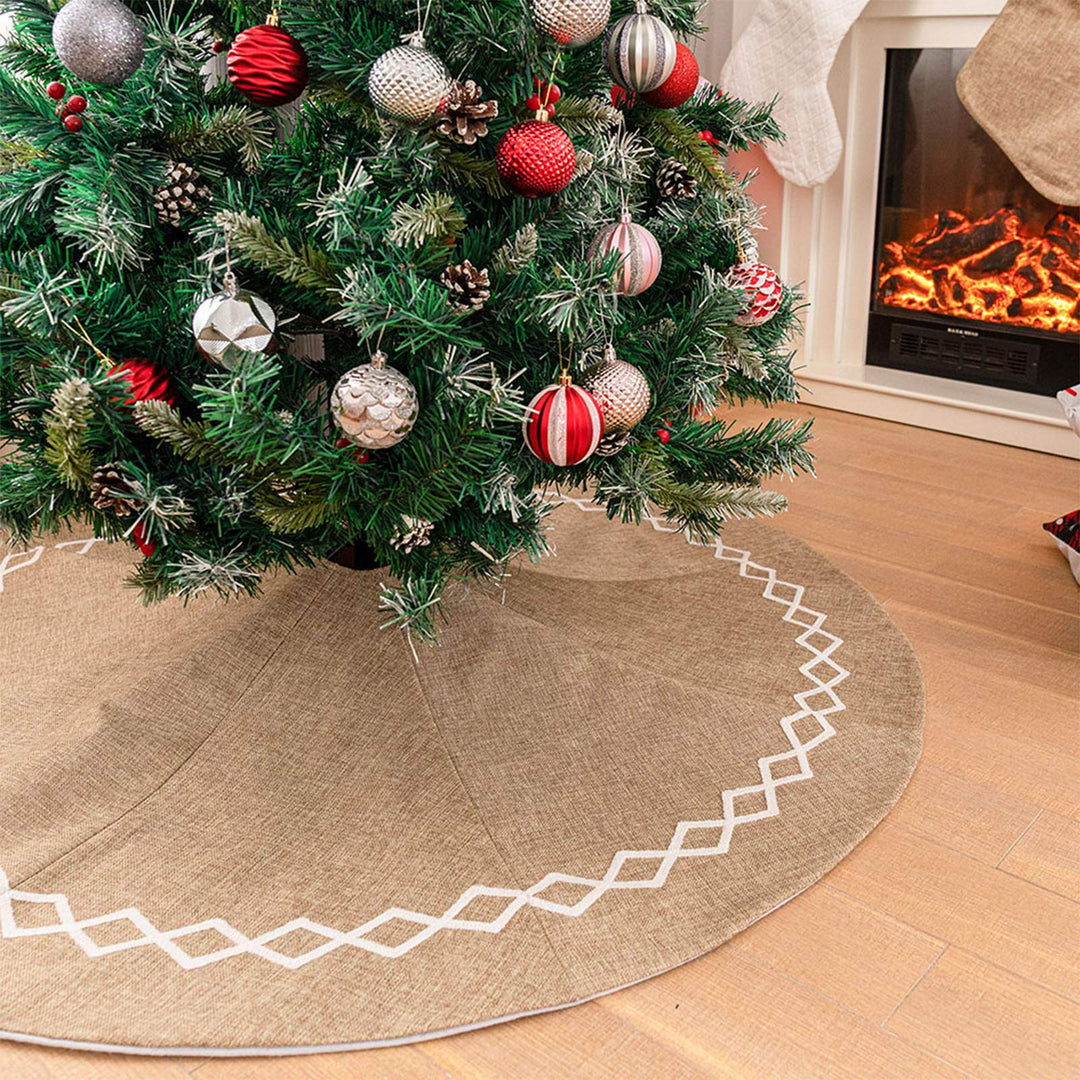 122cm Jute Weihnachtsbaumrock Sackleinen Weihnachtsbaum Röcke Weihnachtsbaumdecke Jute weihnachtsbau