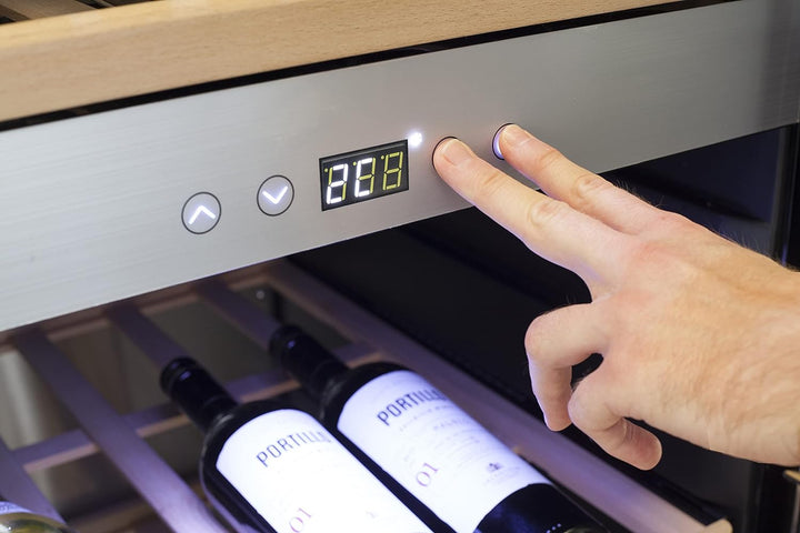 CASO WineComfort 660 Smart | Weinkühlschrank für 66 Flaschen | mit WLAN und WiFi App, 2 Zonen für 5-