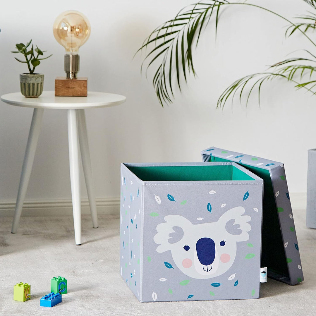 Love IT Store IT Sitzhocker mit Stauraum - Hocker aus Stoff - Verstärkt mit Holz - Belastbar bis 150