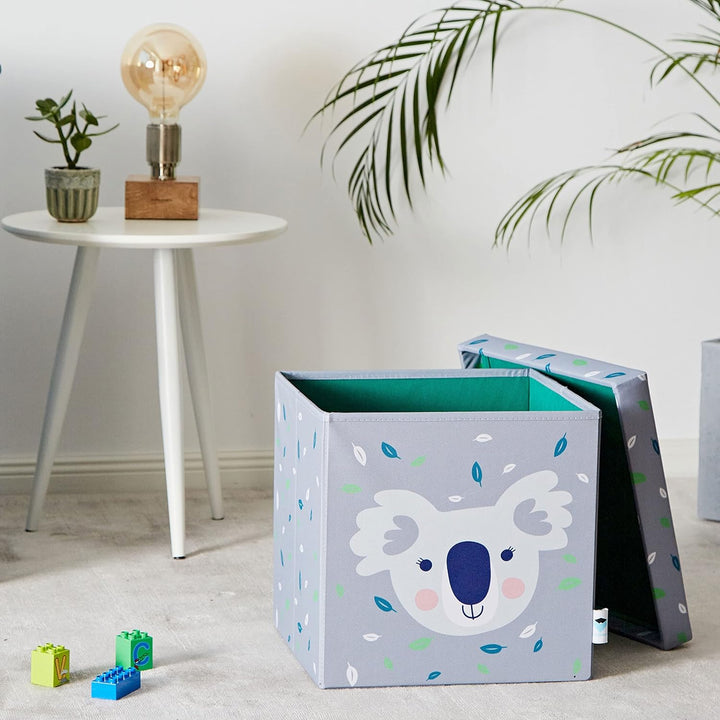 Love IT Store IT Sitzhocker mit Stauraum - Hocker aus Stoff - Verstärkt mit Holz - Belastbar bis 150