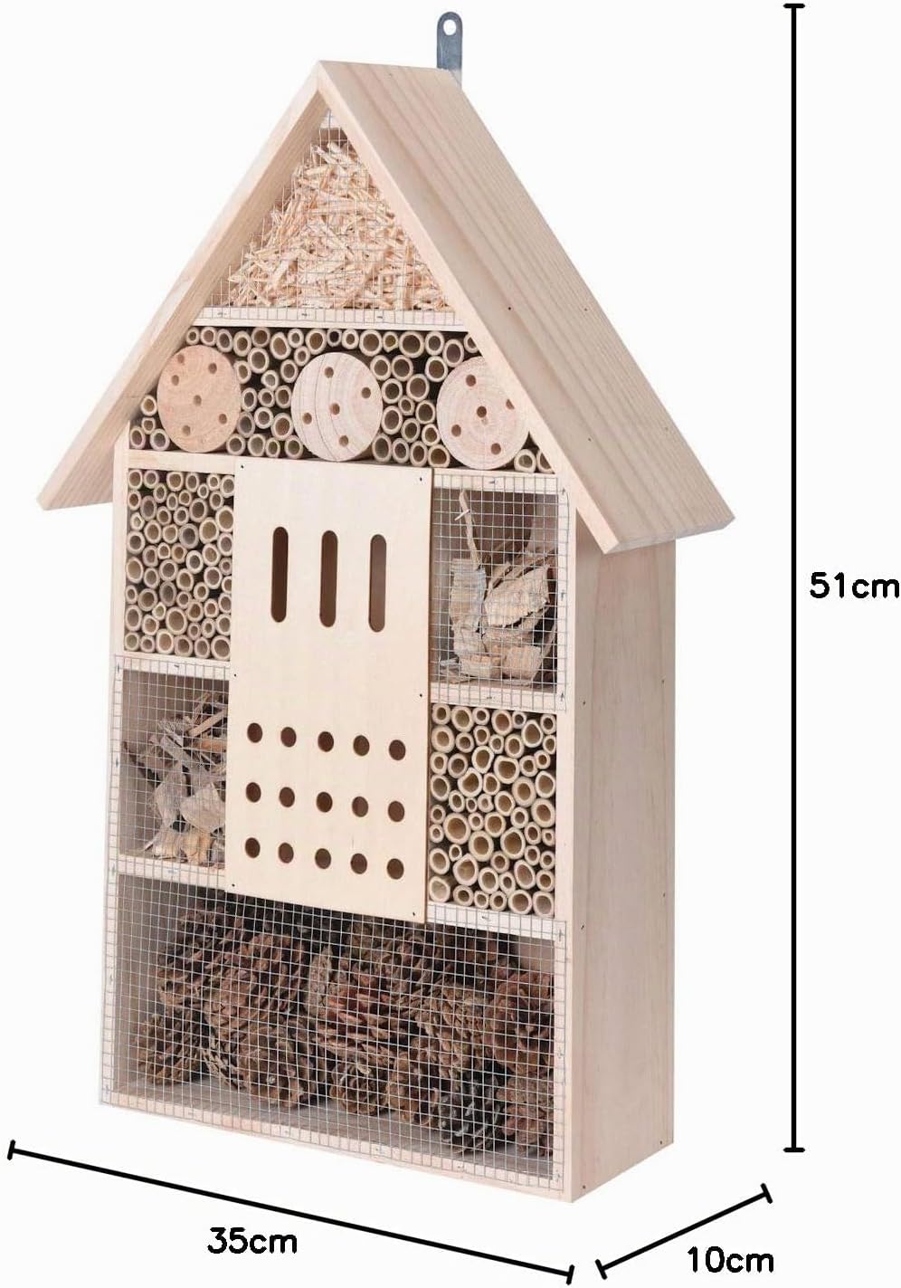 Insektenhotel XXL zum aufhängen - 51 cm x 35 cm x 10 cm - Insektenhaus zum hängen