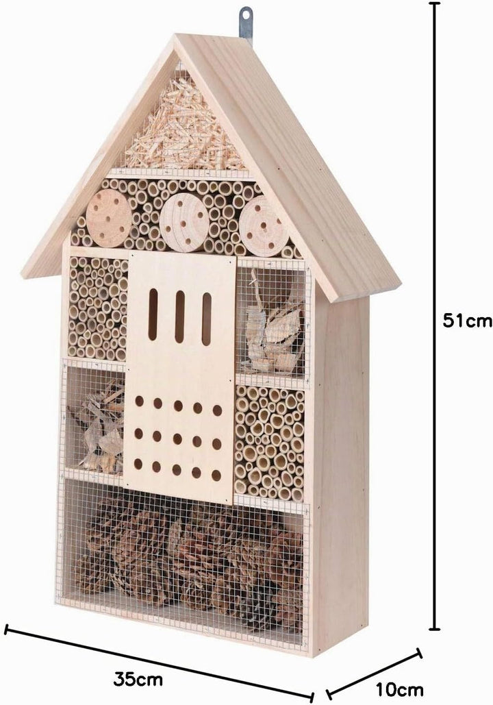 Insektenhotel XXL zum aufhängen - 51 cm x 35 cm x 10 cm - Insektenhaus zum hängen