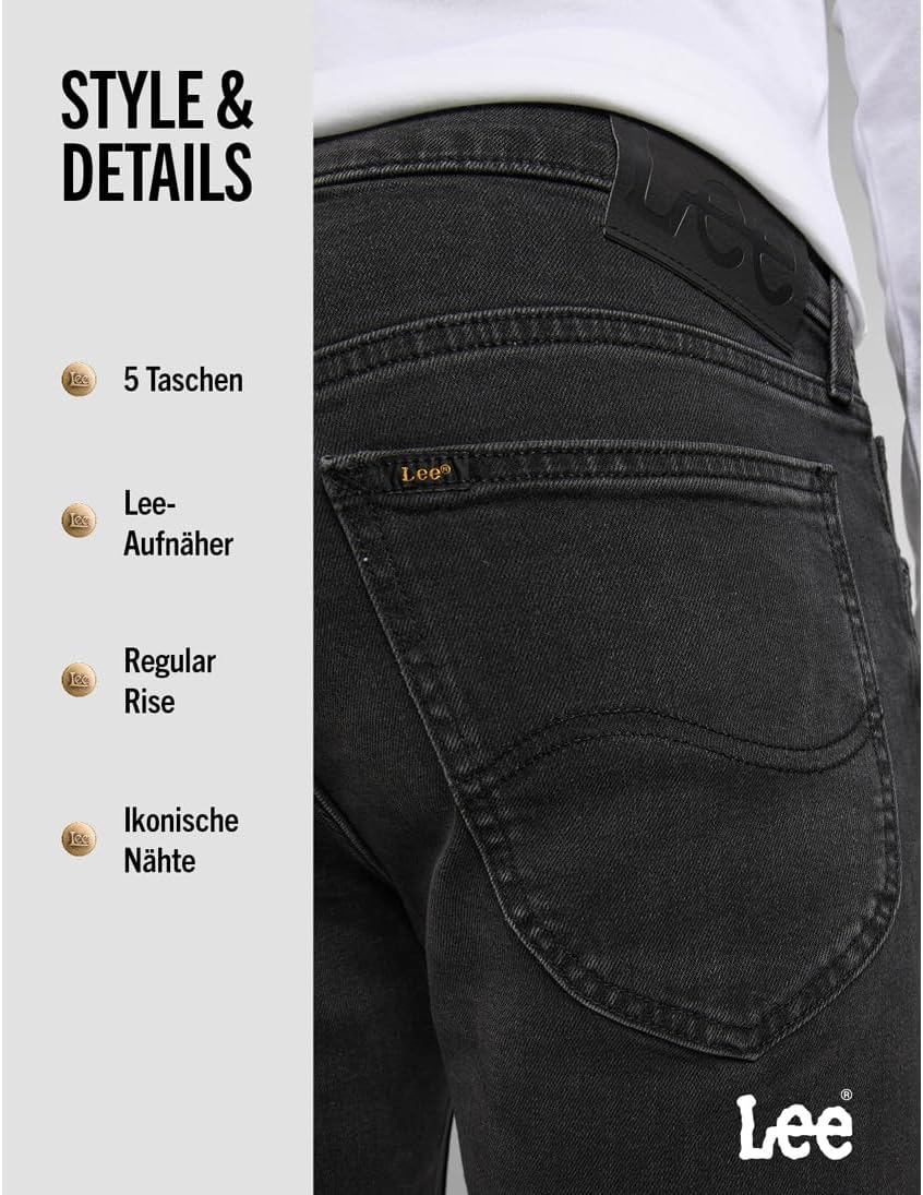Lee Herren Daren Zip Fly Asphalt Rocker Jeans 28W / 32L Asphalt Rocker, 28W / 32L Asphalt Rocker