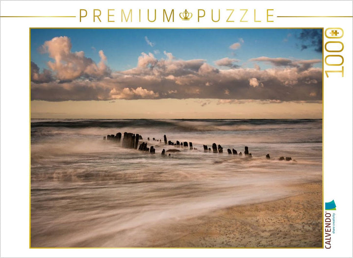 CALVENDO Puzzle Buhnen an der Ostseeküste 1000 Teile Lege-Grösse 64 x 48 cm Foto-Puzzle Bild von Ric