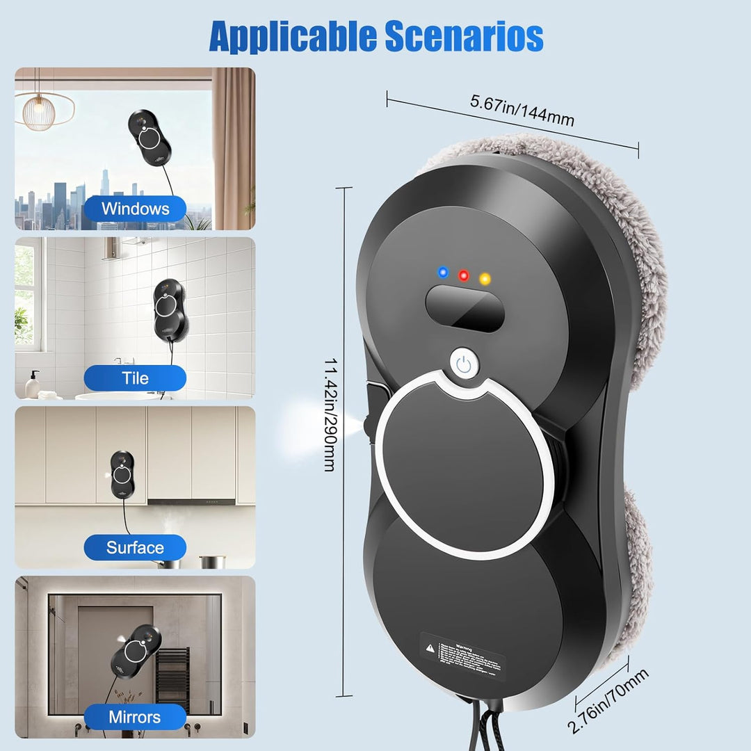 Fensterputzroboter Automatischer Fensterreinigungsroboter Fensterroboter Mit Wasserstrahl,Automatisc