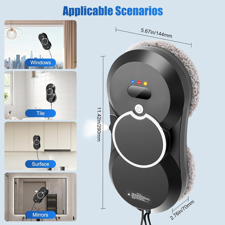 Fensterputzroboter Automatischer Fensterreinigungsroboter Fensterroboter Mit Wasserstrahl,Automatisc