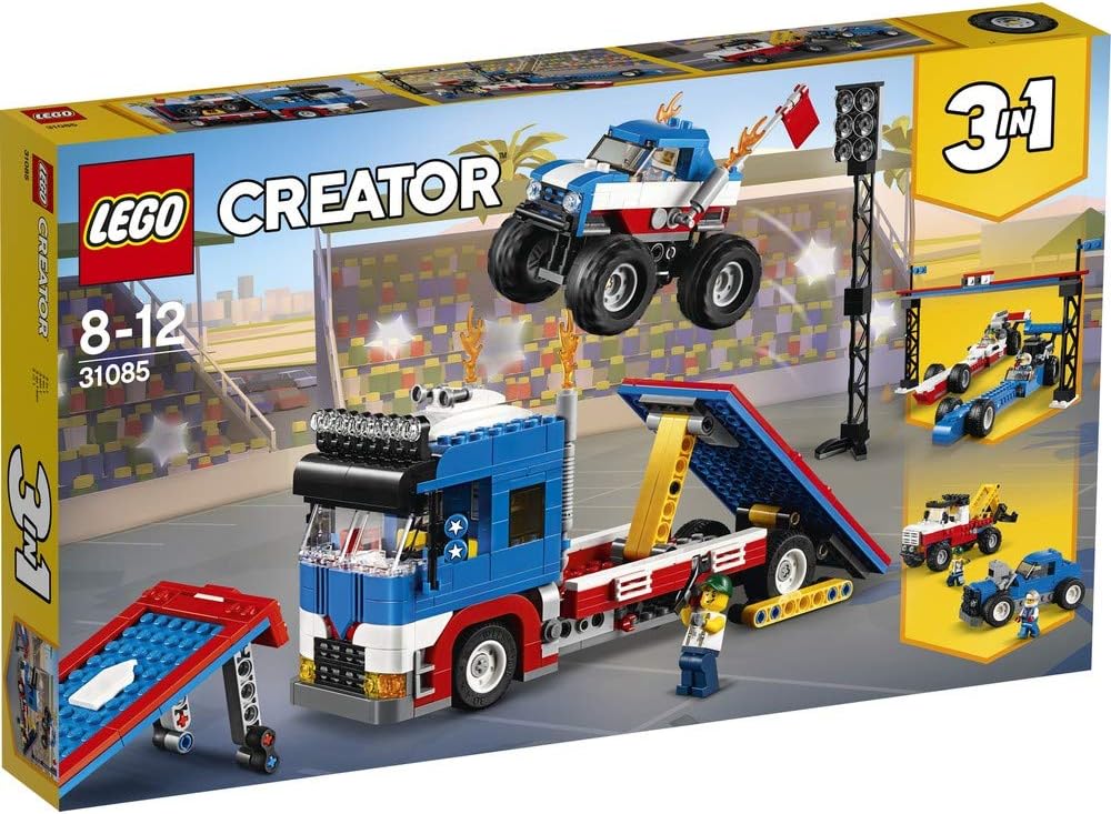 LEGO® Creator 3-in-1 Stunt-Truck-Transporter (31085) kreatives Kinderspielzeug