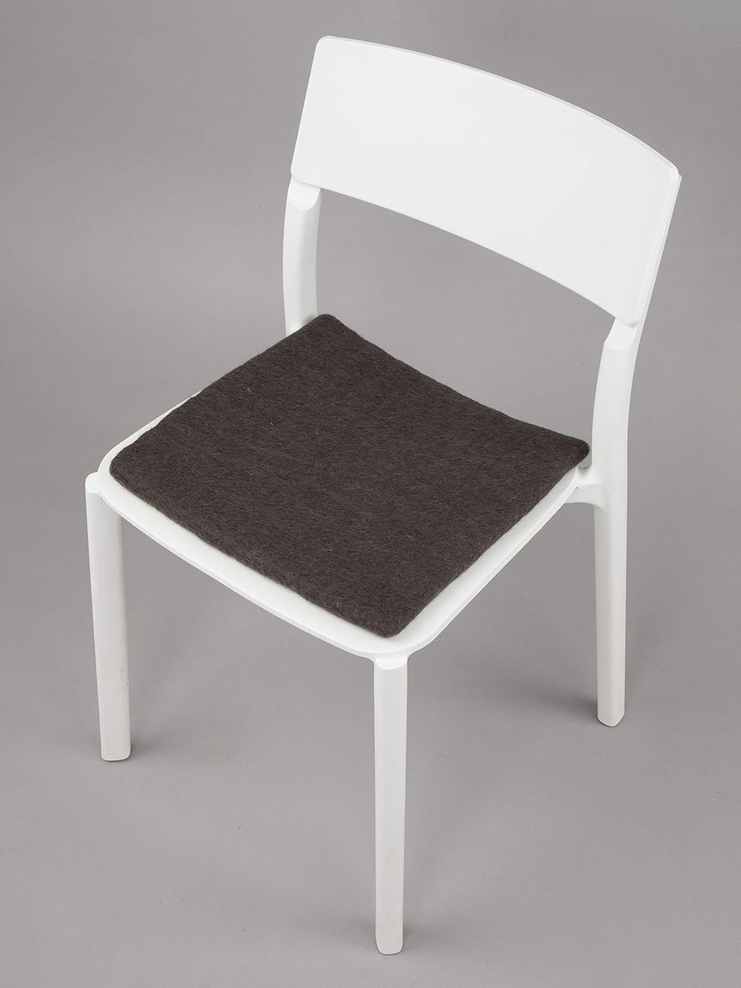 myfelt Flache Filz Sitzauflage, Filz Stuhlauflage - Kuno - quadratisch, 36x36 cm, Anthrazit, Anthraz