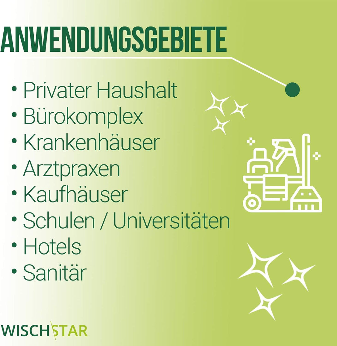 Wisch-Star Reinigungswagen mit Presse, 40x27x35cm mit 19 Liter Putzeimer mit Auswringer, Profi Putzw