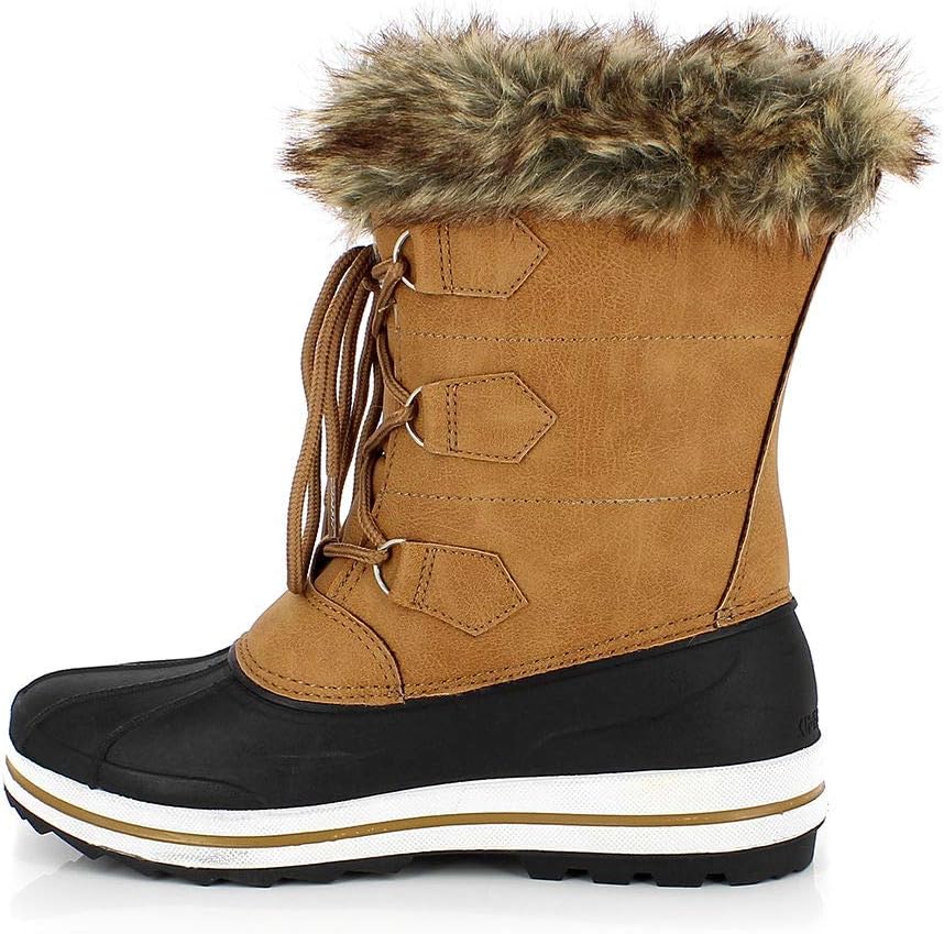 KIMBERFEEL Unisex Kinder Nanda Schneestiefel 30 EU Beige, 30 EU Beige