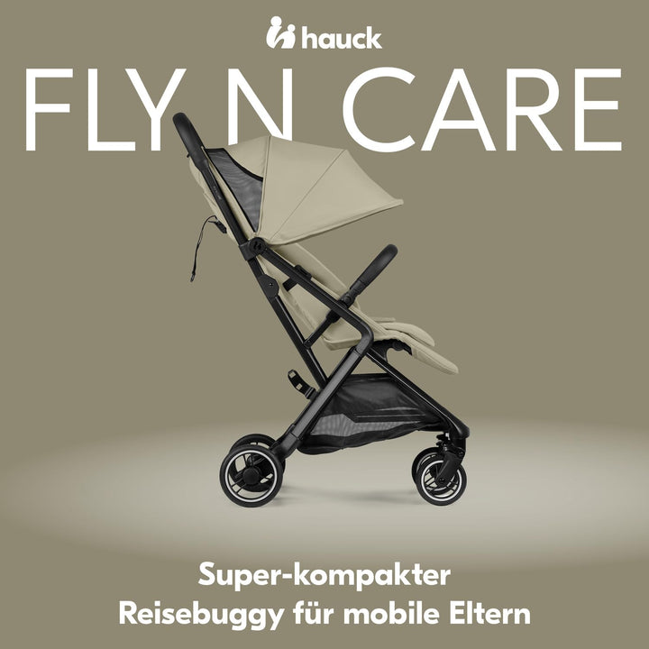 hauck Fly N Care - Ultrakompakter und Leichter Reisebuggy Einhändig Faltbar, mit Liegeposition ab Ge