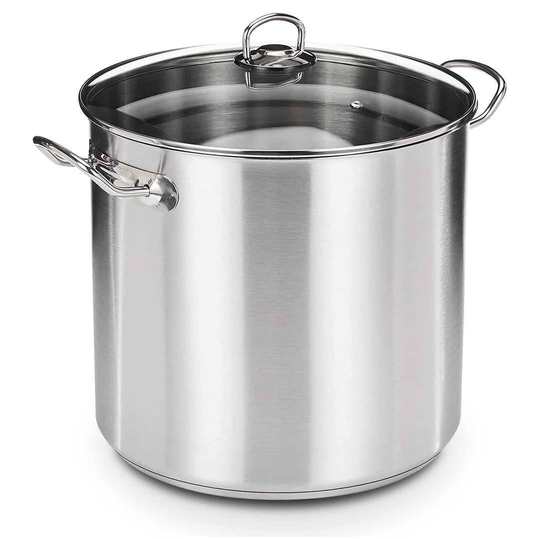 GSW 643474 Profi Jumbotopf mit Glasdeckel 30x28cm / ca. 20,0 Liter, Edelstahl, Silber, 30 cm , 1er P