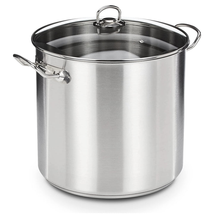 GSW 643474 Profi Jumbotopf mit Glasdeckel 30x28cm / ca. 20,0 Liter, Edelstahl, Silber, 30 cm , 1er P