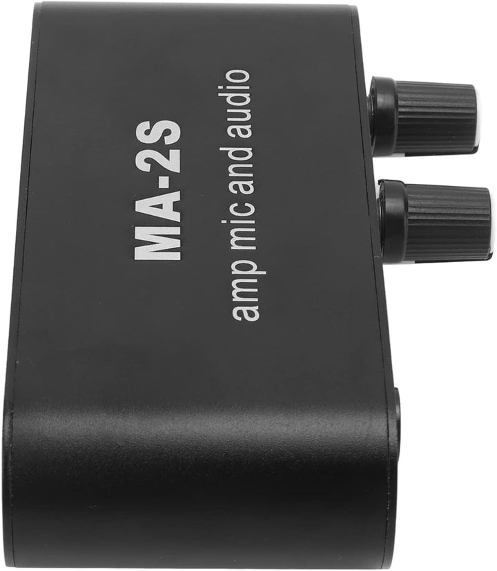 DC12V Stereo-Audio-Vorverstärker 3 Ausgangsanschlüsse 3,5-mm-Kondensatormikrofon-Schnittstelle Kopfh