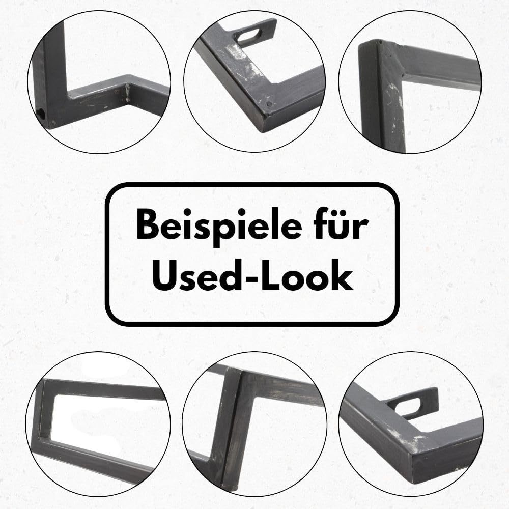 RINGO-Living Rundes Regal Metall & Massivholz mit Schublade, Hängende Kommode aus Hartholz & Metallu