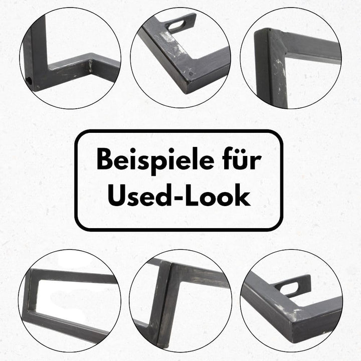 RINGO-Living Rundes Regal Metall & Massivholz mit Schublade, Hängende Kommode aus Hartholz & Metallu