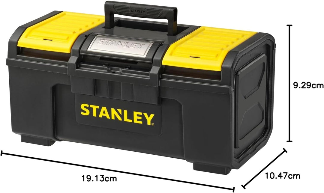 Stanley Werkzeugbox Basic (49 x 27 x 24 cm, Werkzeugorganizer mit Schnellverschluss, schwere Ausführ