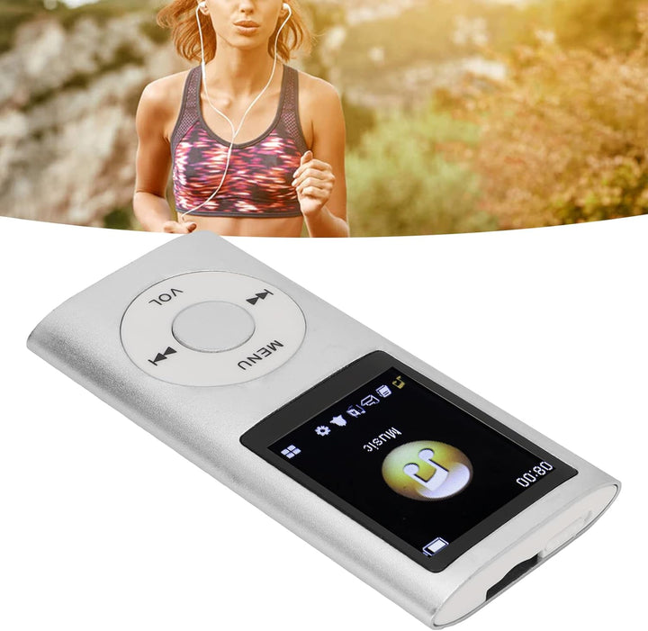 MP3 Player Stilvoller Multifunktionaler Musik Player mit Verlustfreiem Sound und Kopfhörern, Schlank