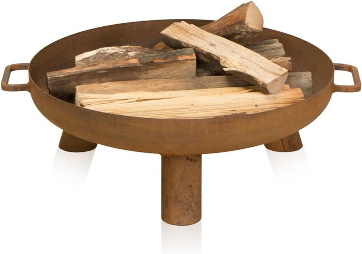 DECORAS Stahl-Feuerschale (Durchmesser: 60 cm/Höhe: 23 cm) - Feuerstelle - Feuerkorb Made in Germany