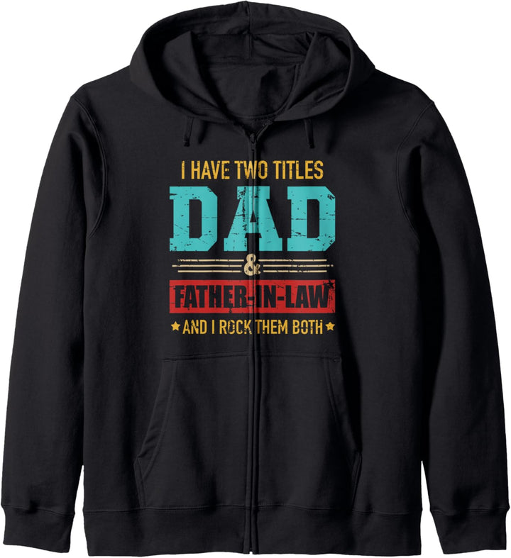 Zwei Titel Papa und Schwiegerpapa vintage retro Kapuzenjacke