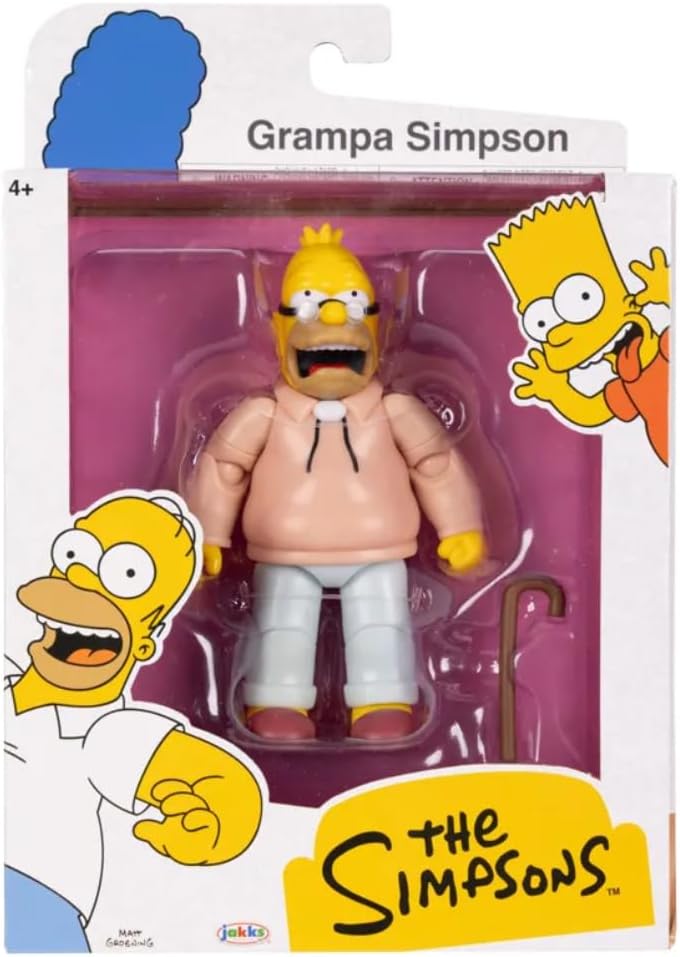 The Simpsons Grampa Simpson mit Gehstock, 12,7 cm