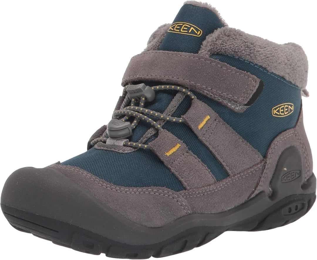 KEEN Unisex Kinder Knotch Chukka-Stiefel 19 EU Steel Grey Blue Wing Teal, 19 EU Steel Grey Blue Wing