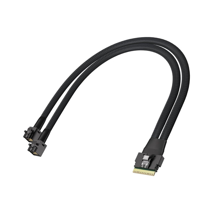 SlimSAS 8i to 2x Minisas HD, SFF-8654 74Pin to 2x SFF-8643 Cable, 0.8m(2.6ft) 0.8M 8654 - 2x 8643 8i
