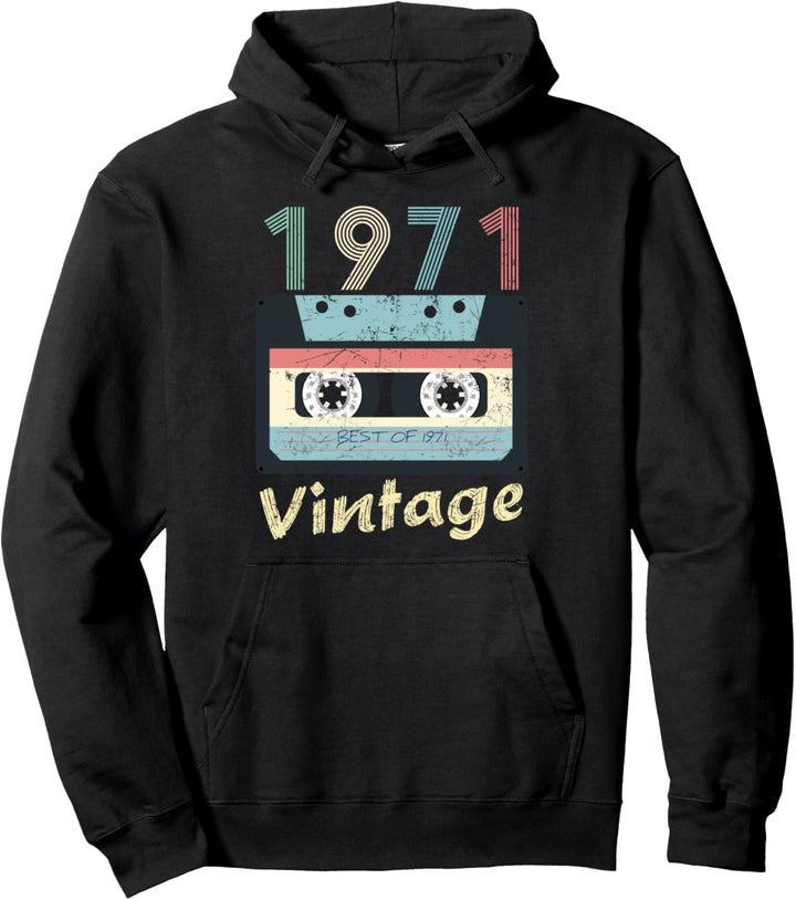 Best Of 1971, 50 Jahre alt, Kassette, Band, Vintage Pullover Hoodie