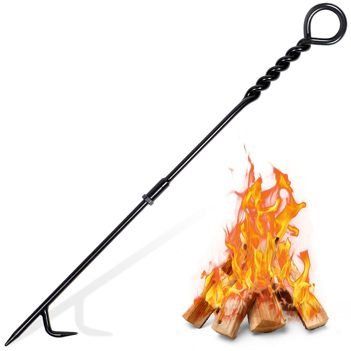Schürhaken Robuster 66cm Kurzer Schürhaken Kamin Feuerhaken aus Stahl für Feuerschale Kamine Feuerst