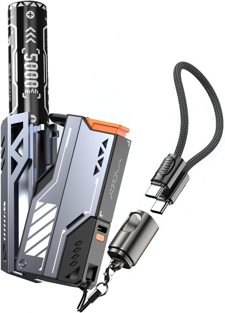 Power Bank Abnehmbarer Akku SchnellladegeräT 22.5w 20000mAh Zwei-Akku-Pack Mit C-C＆C-L Kabel, Tragba